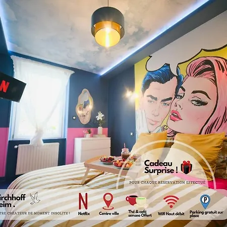 Popart Insolite Jacuzzi,Sauna & Spa Parking Free Mulhouse Exterior photo