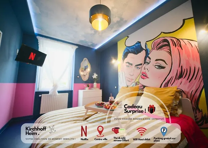 Popart Insolite Jacuzzi,Sauna & Spa Parking Free